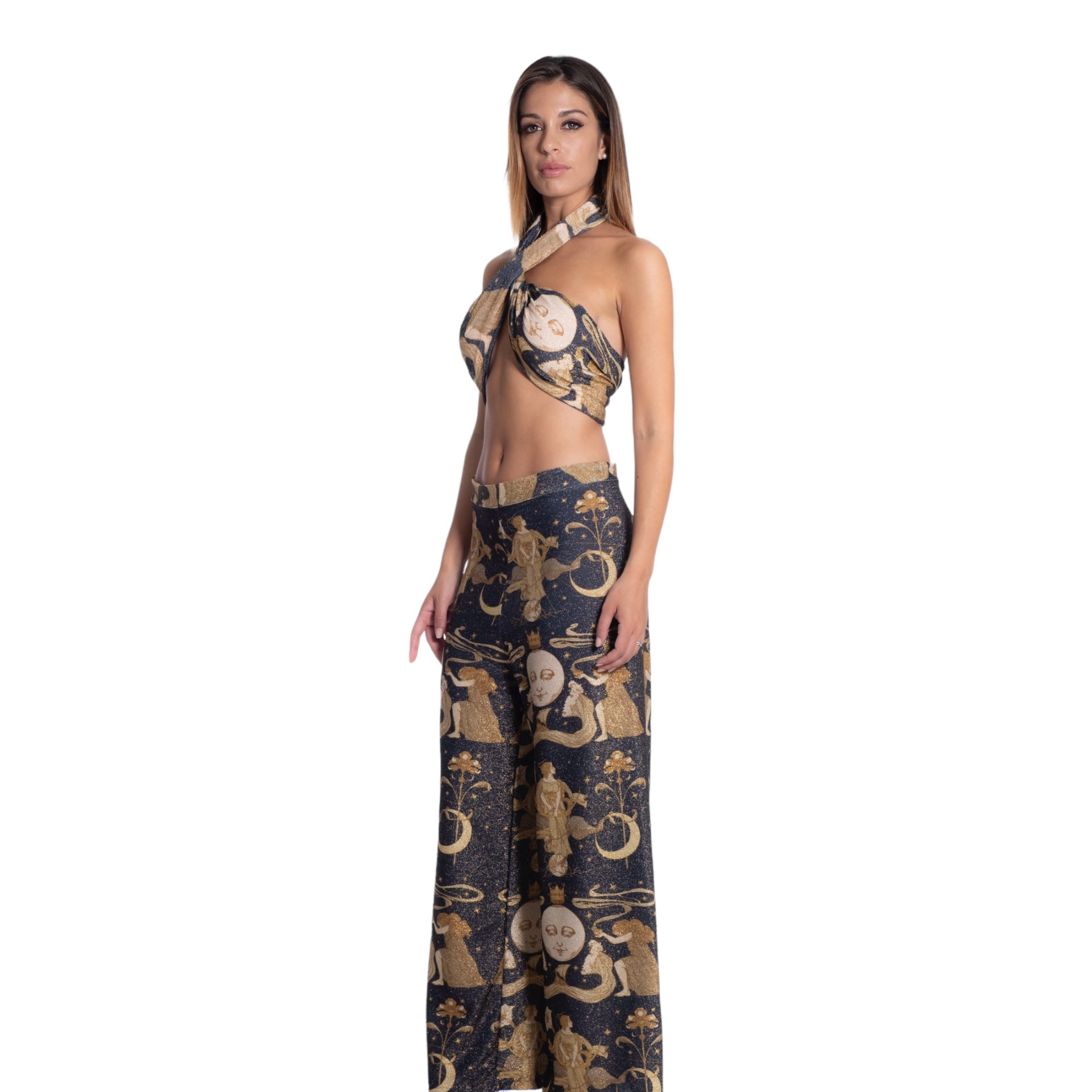 Pantaloni con stampa luna Clara Aestas