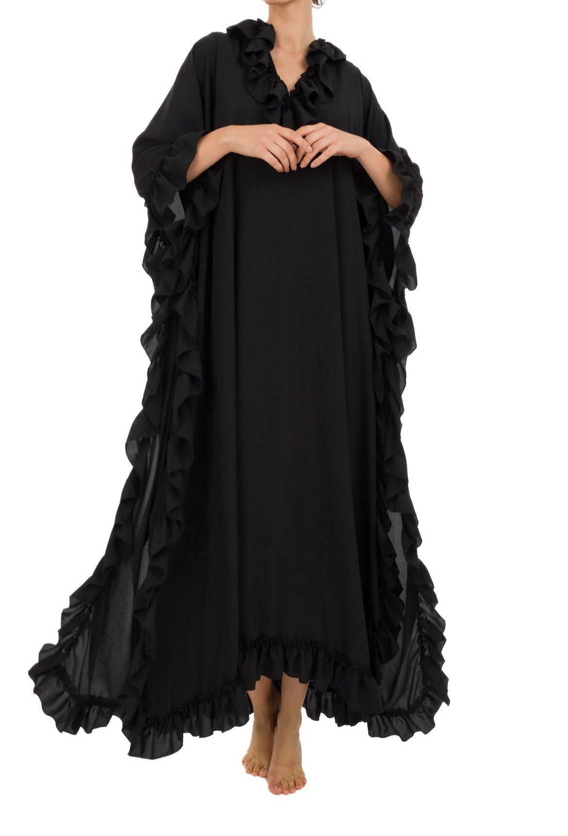 Poncho con rouches Clara Aestas