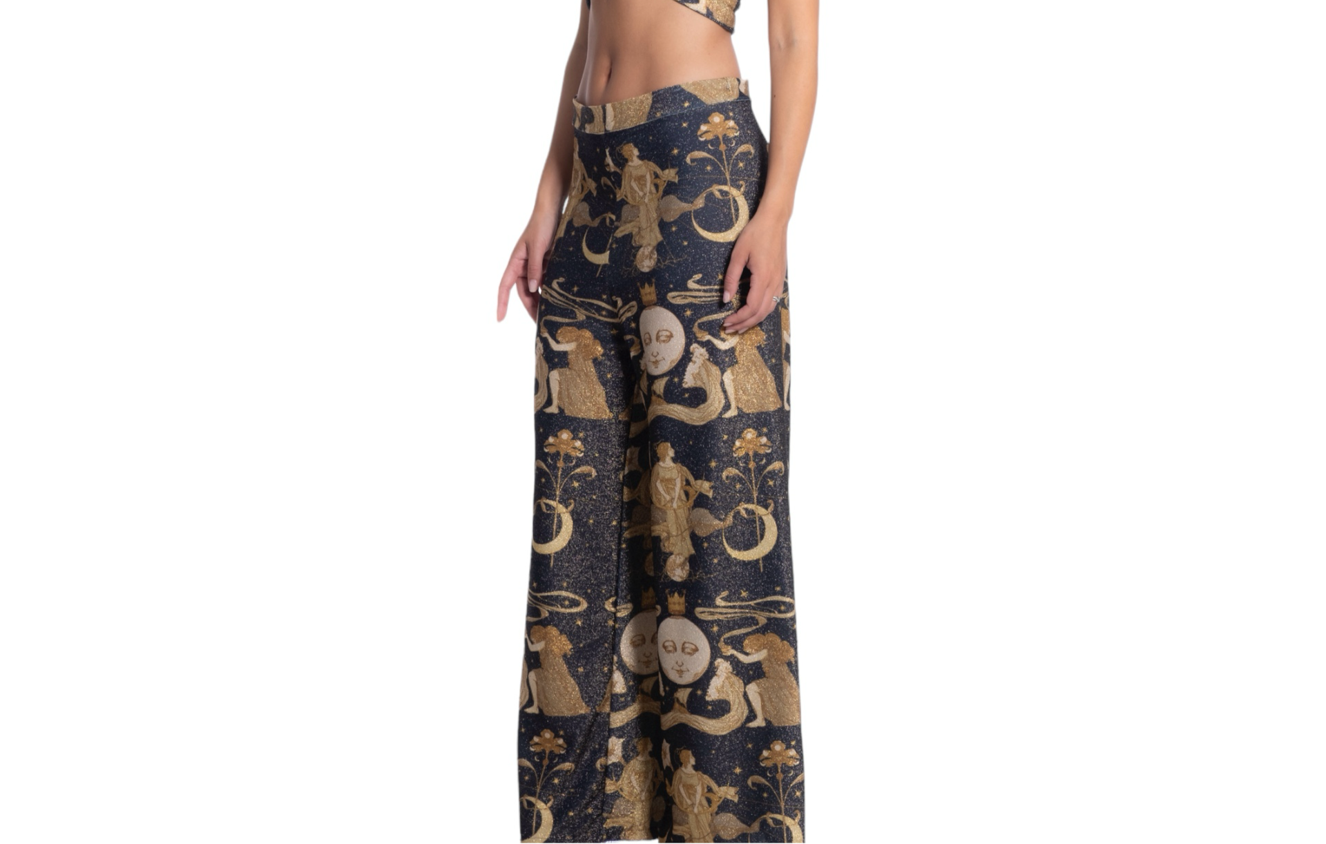 Pantaloni con stampa luna Clara Aestas