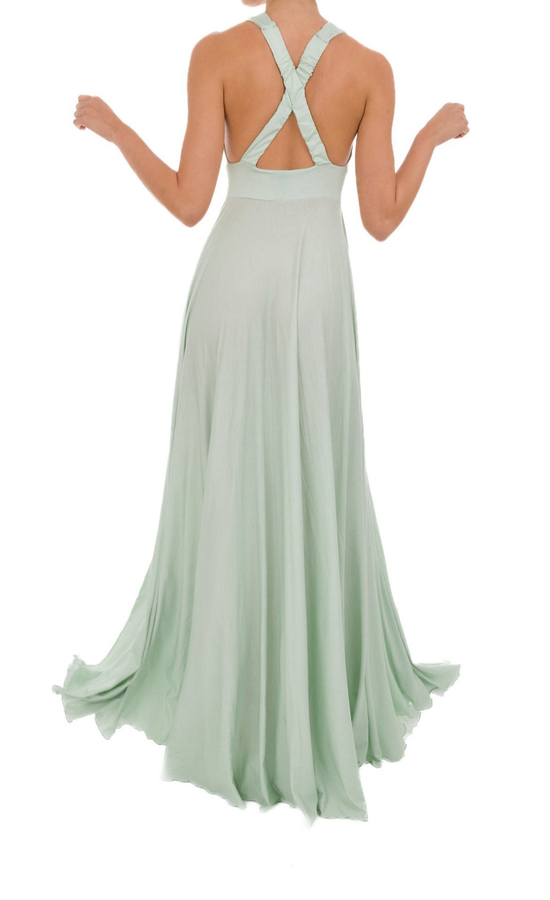 Abito lungo con bretelle incrociate Clara Aestas