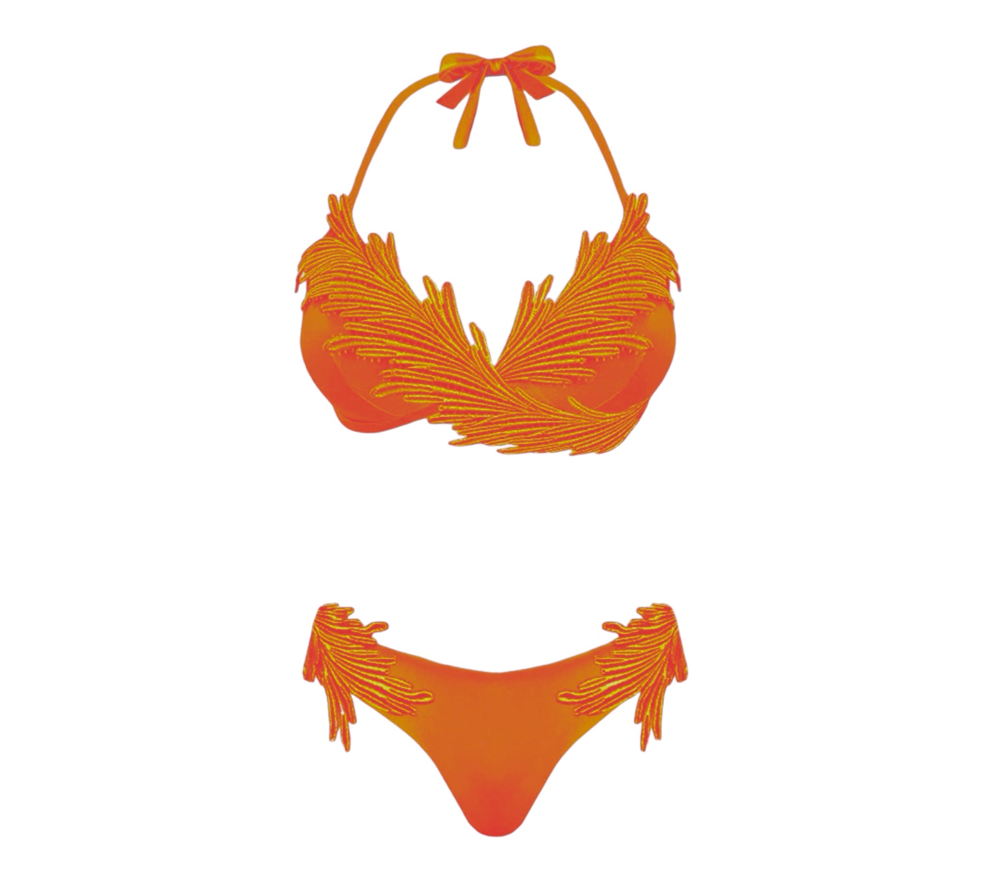 Flamingo bikini con top a triangolo Clara Aestas