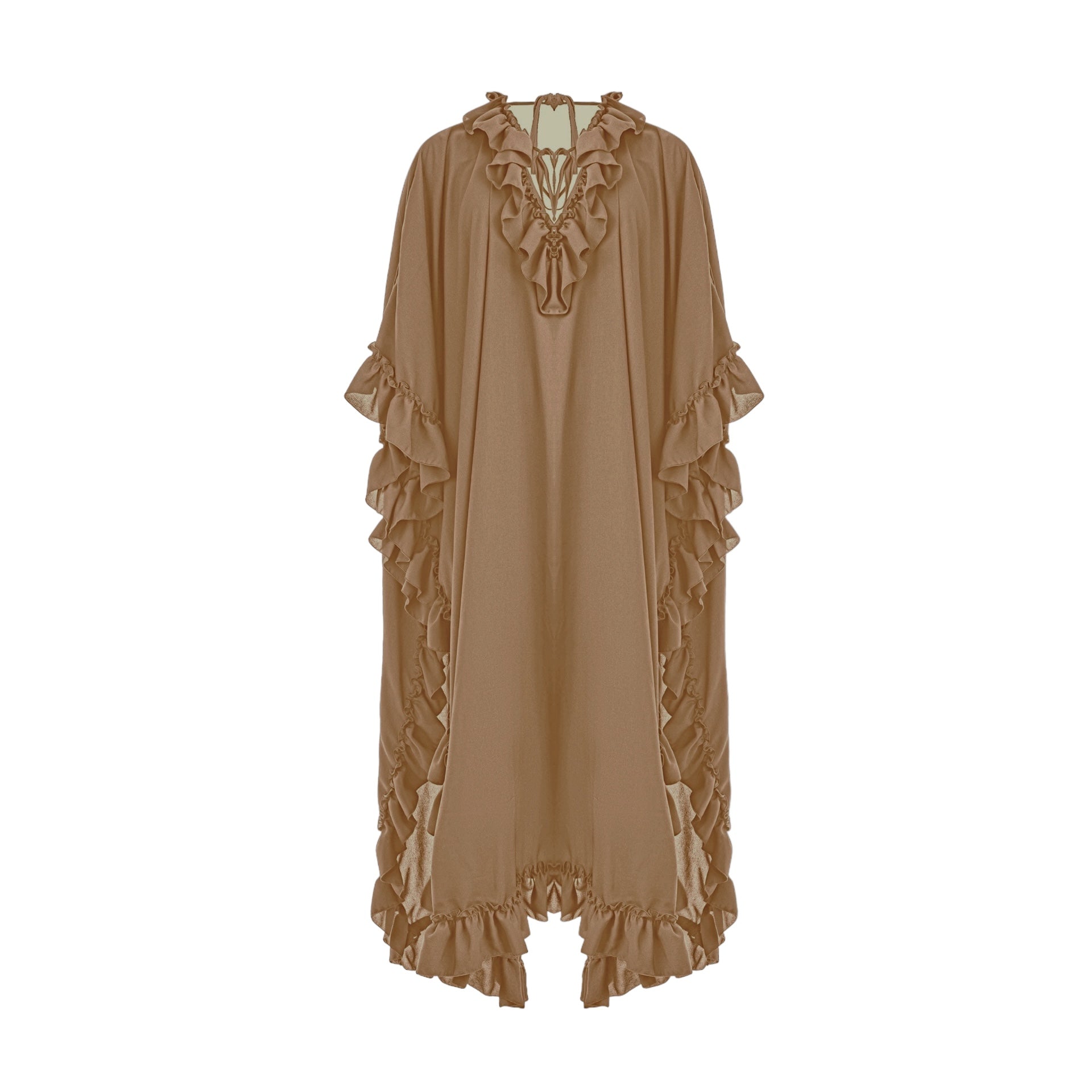 Poncho con rouches Clara Aestas