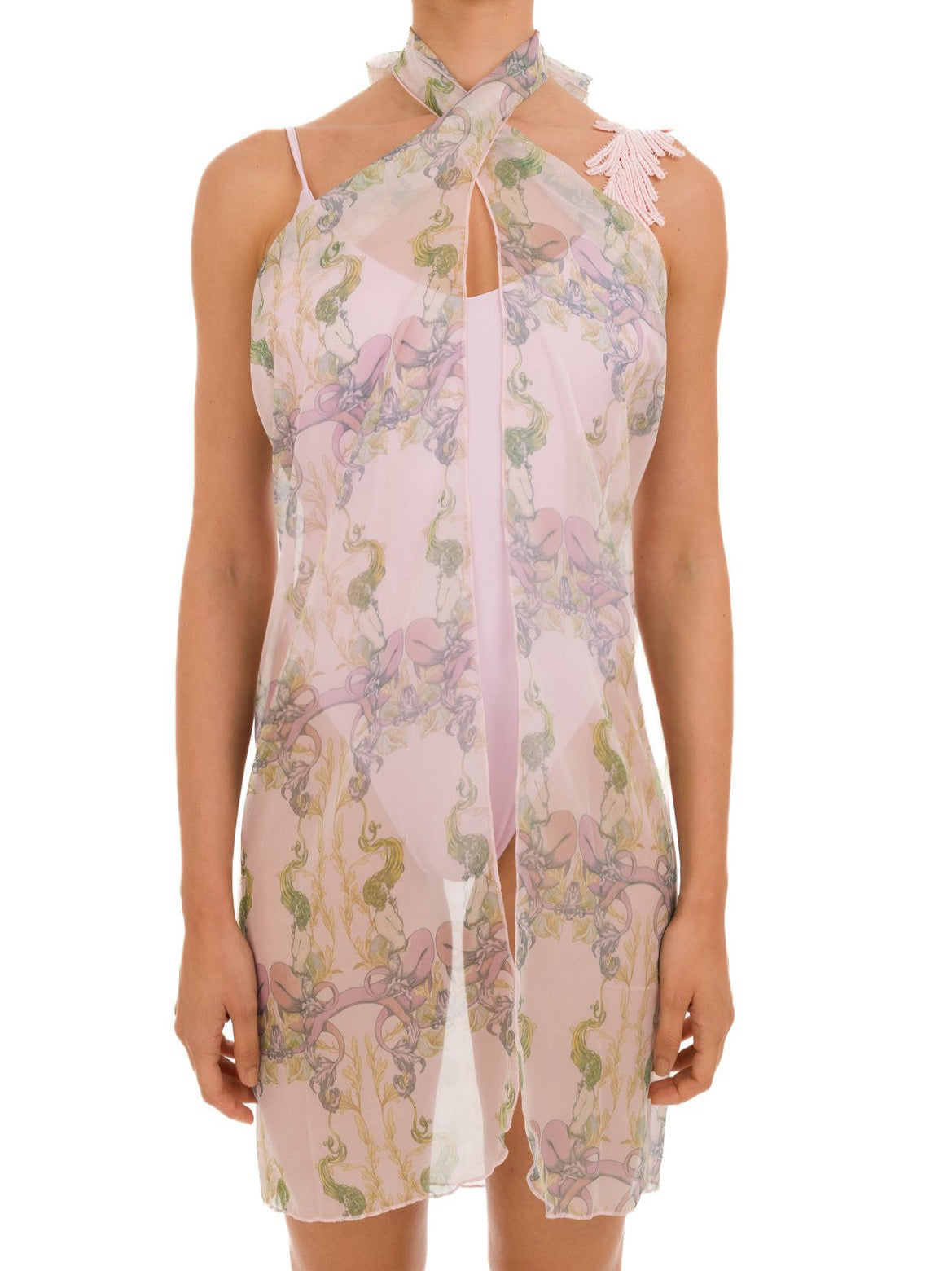 Pareo in chiffon stampato Clara Aestas