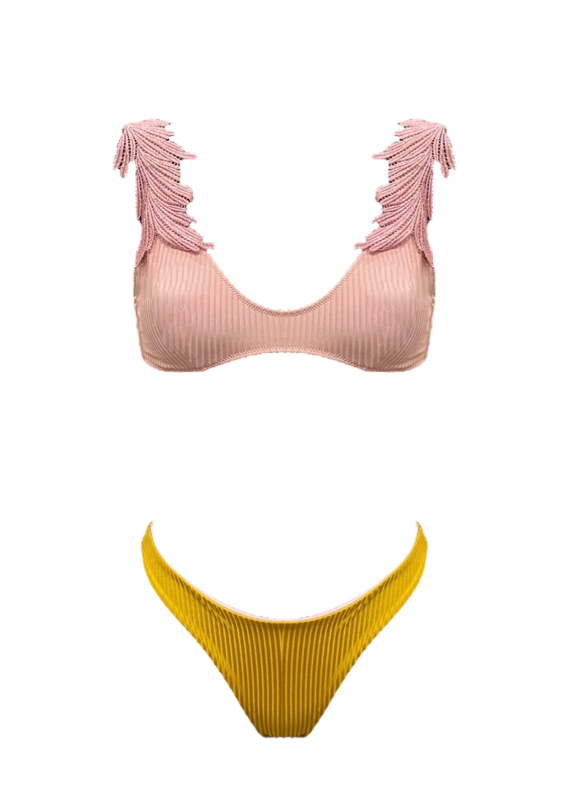 Bikini con top bralette e inserti in pizzo Clara Aestas