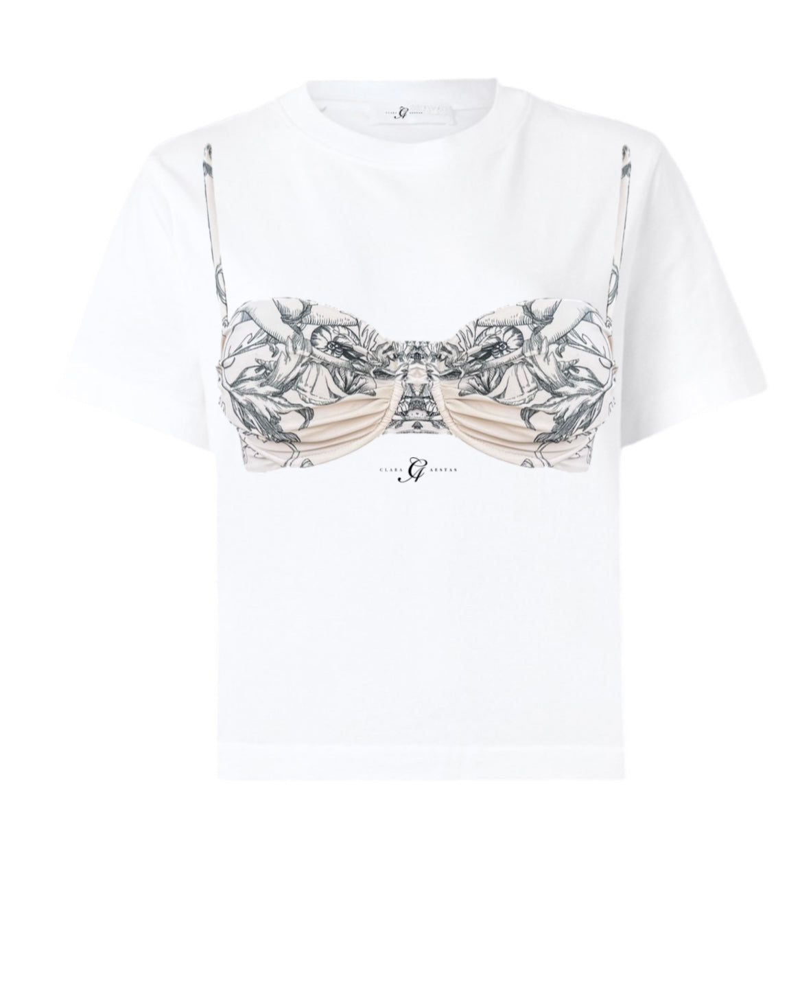 Maglia a manica corte in cotone con stampa fantasia Clara Aestas