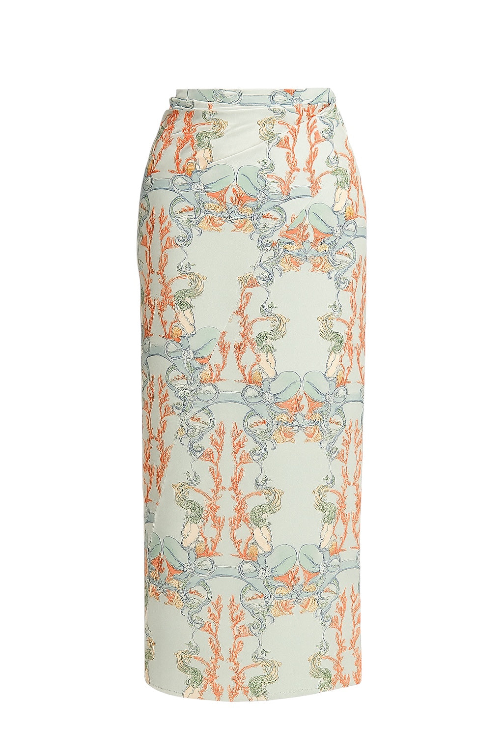 Pareo con disegno sirene lungo Clara Aestas