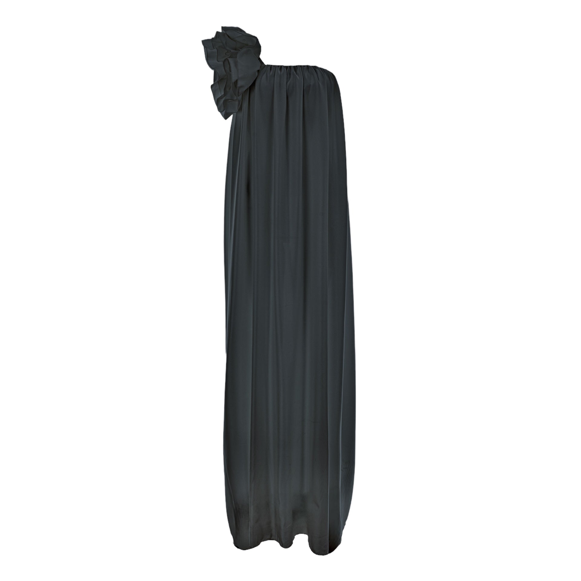 Abito lungo in crepe con rouches Clara Aestas