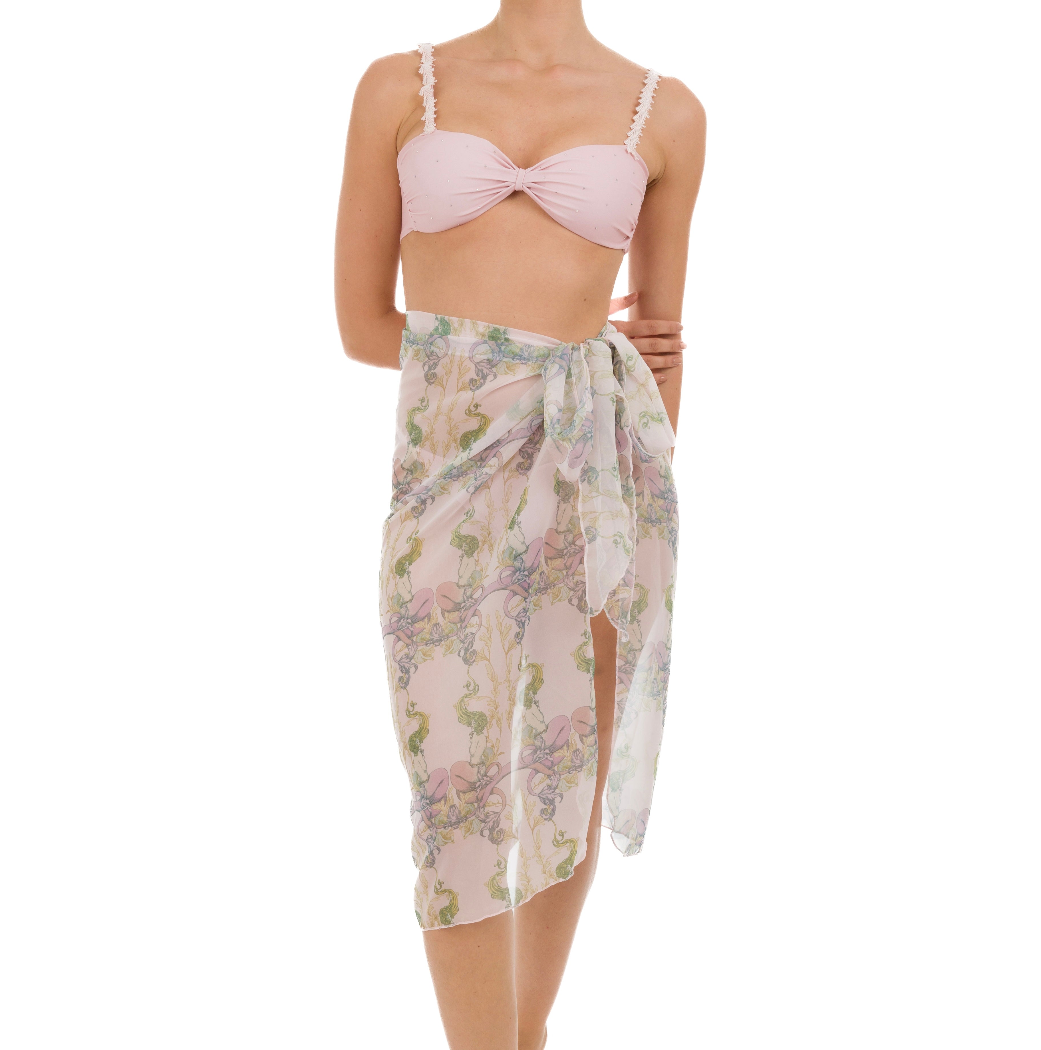 Pareo in chiffon stampato Clara Aestas