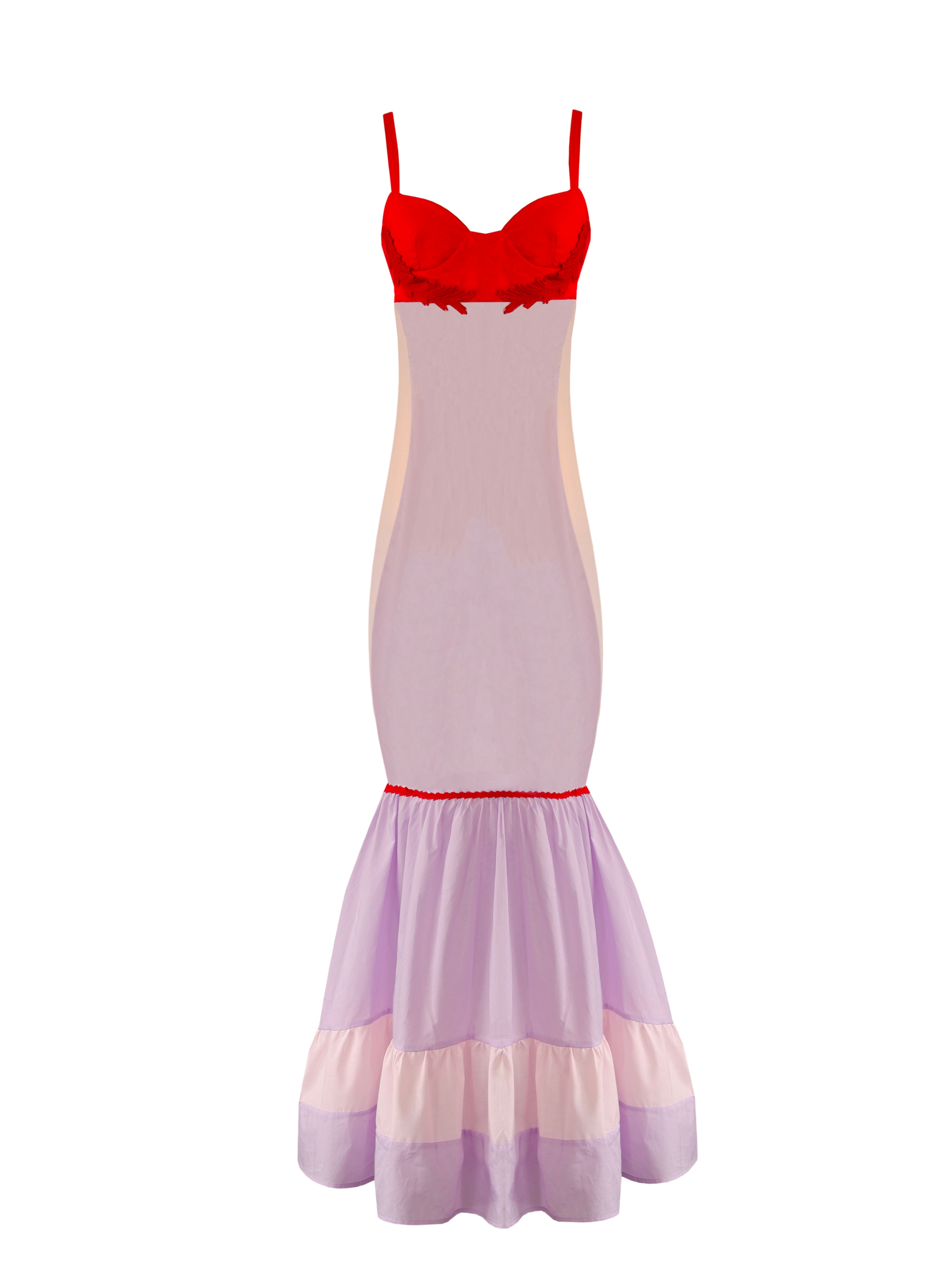 Vestito lungo in cotone multicolor Clara Aestas