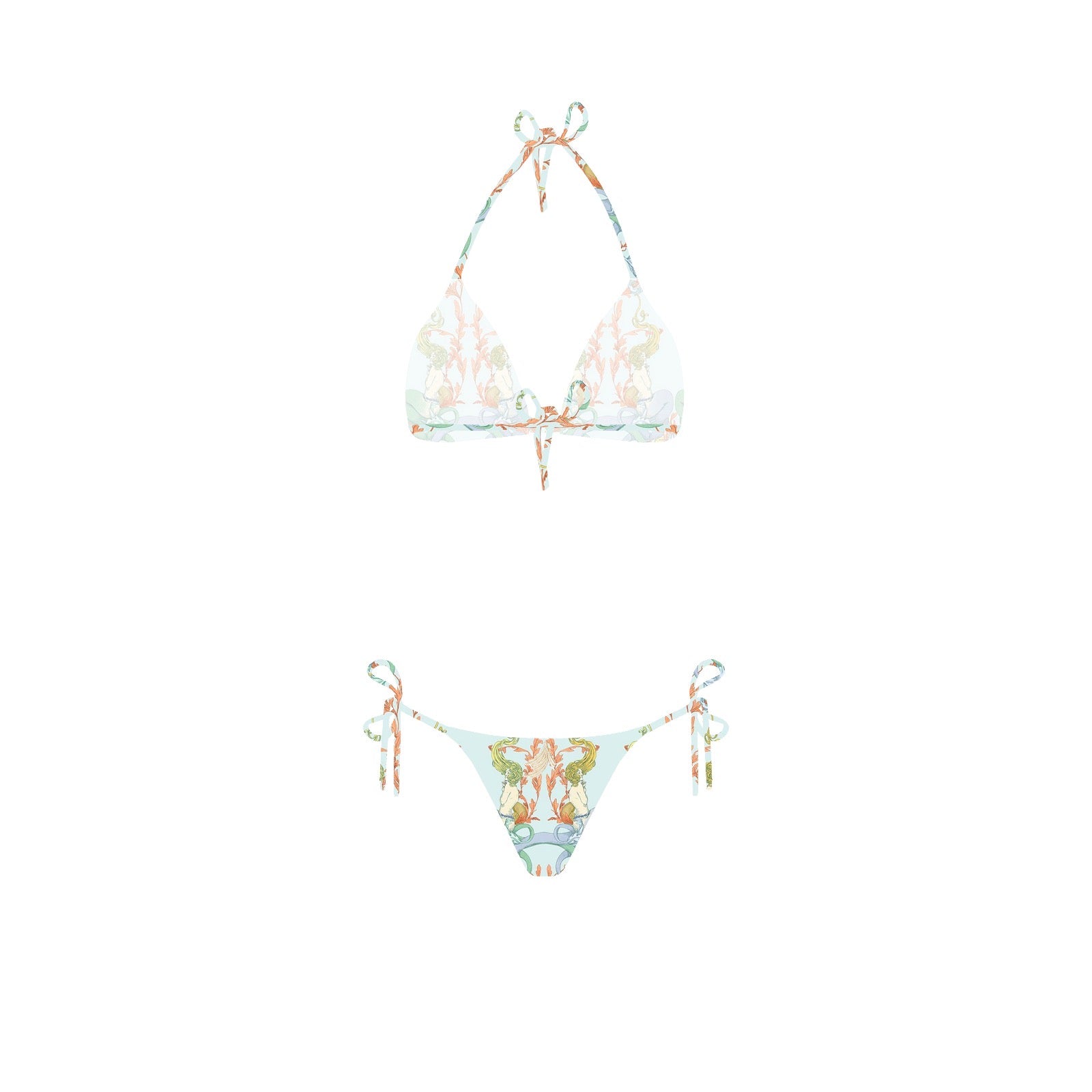 Bikini con top triangolo e disegno sirene