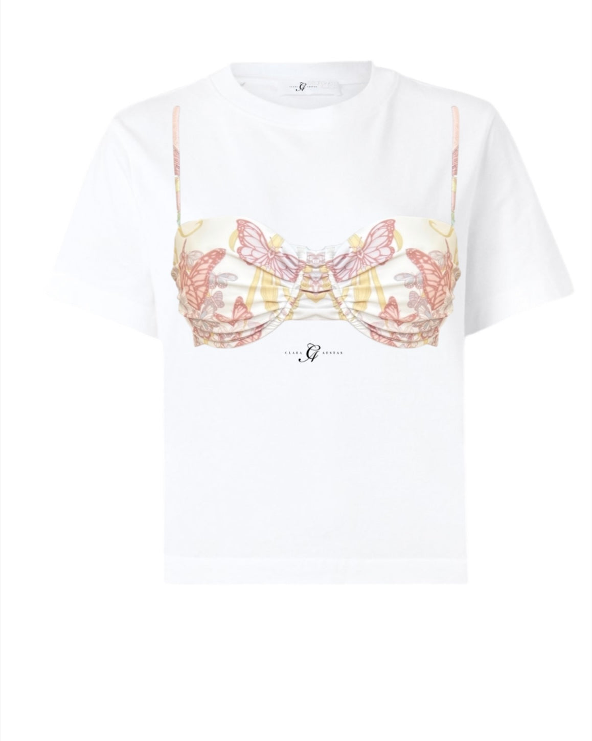 Maglia a manica corte in cotone con stampa fantasia Clara Aestas