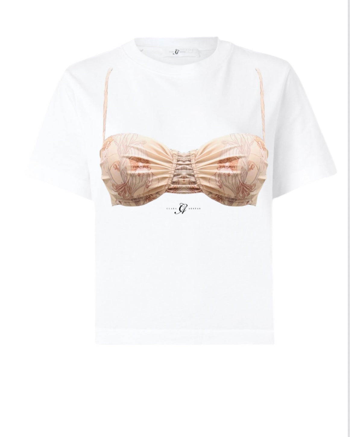 Maglia a manica corte in cotone con stampa fantasia Clara Aestas