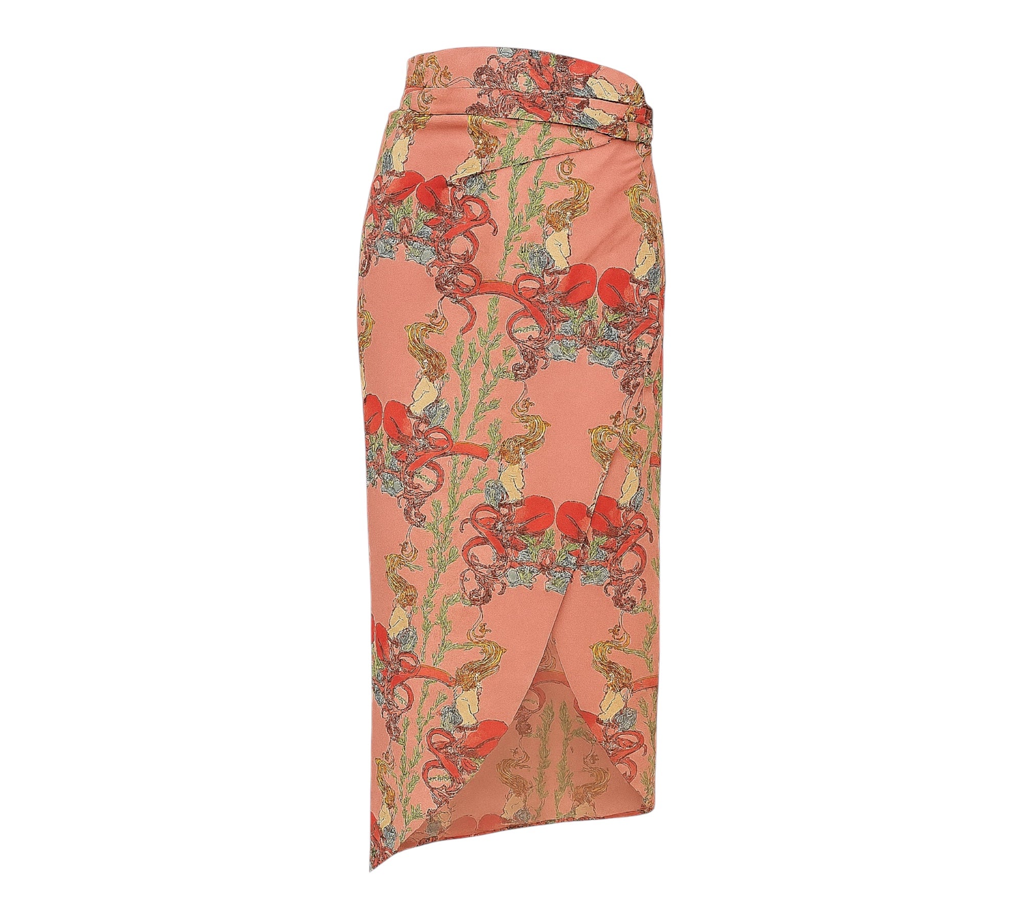 Pareo con disegno sirene lungo Clara Aestas