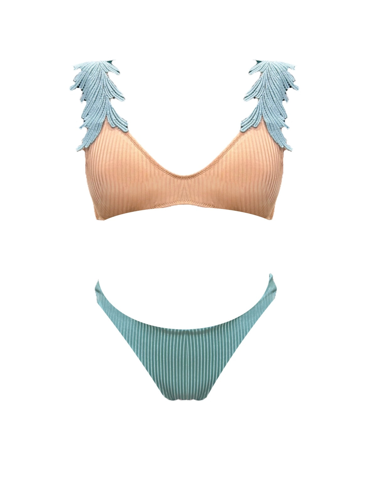 Bikini con top bralette e inserti in pizzo Clara Aestas