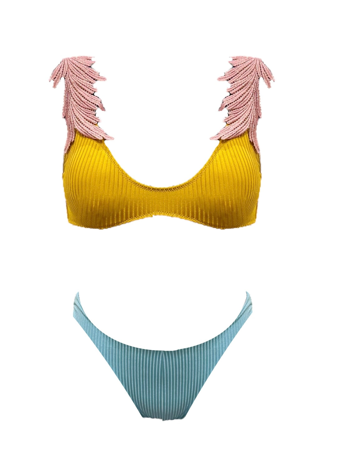 Bikini con top bralette e inserti in pizzo Clara Aestas