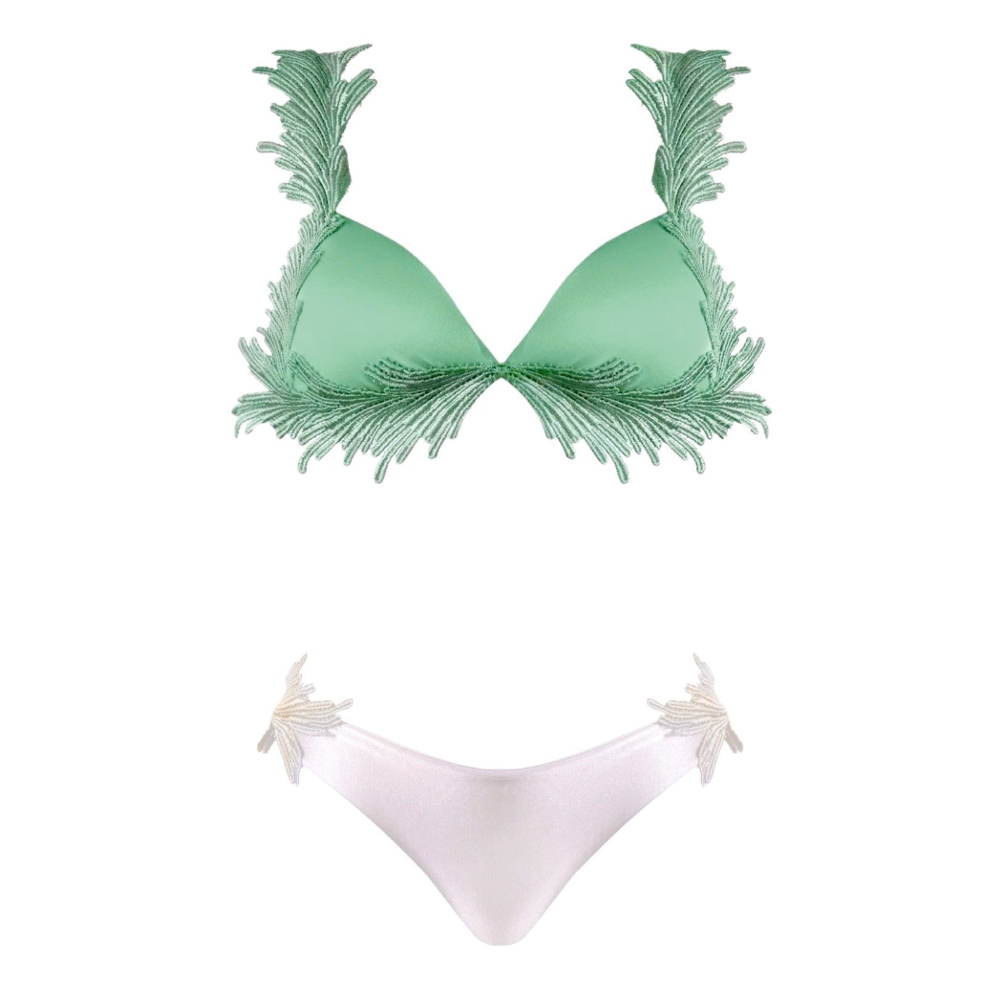 Costume da bagno bi color con pizzo Clara Aestas