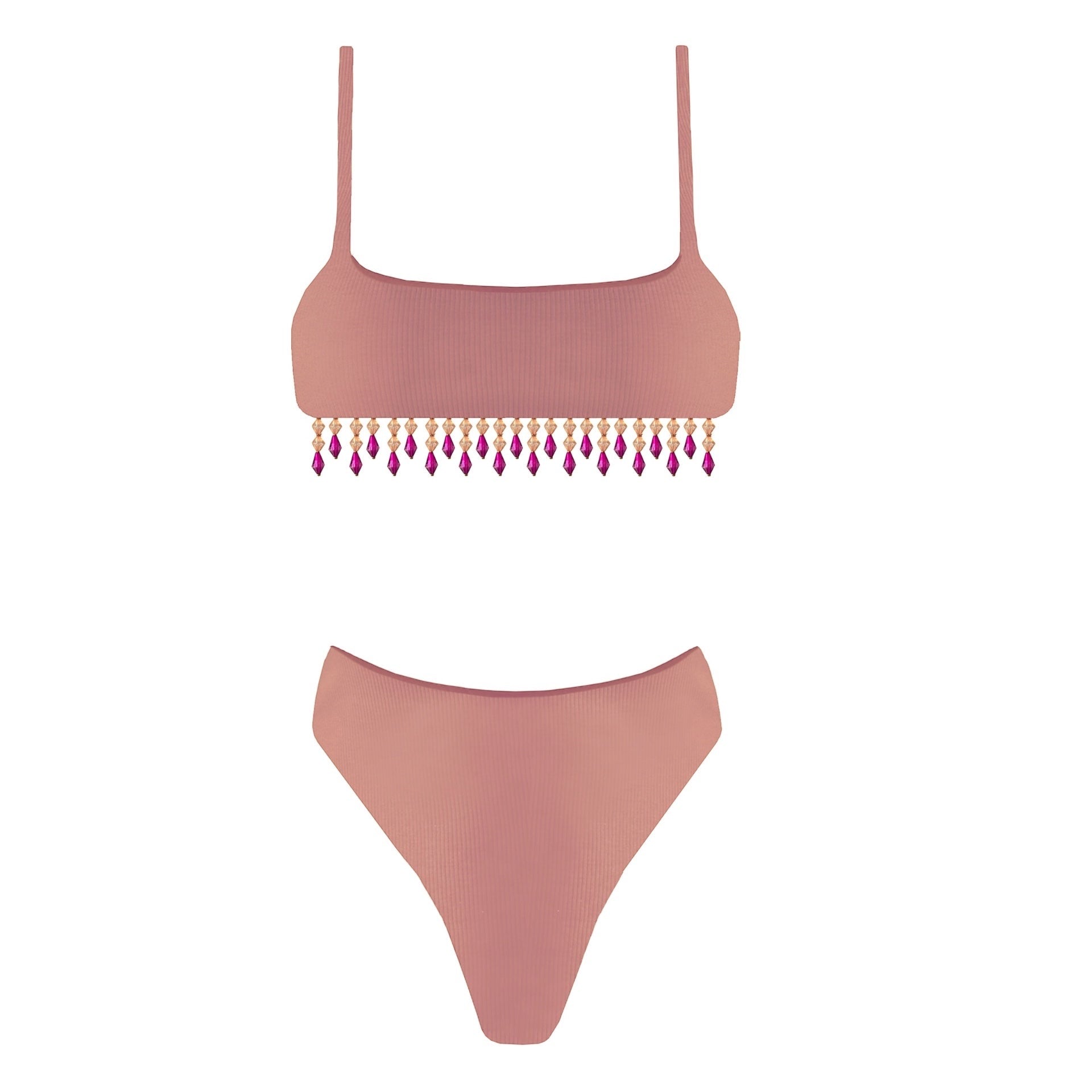 Bikini a costine con perline Clara Aestas