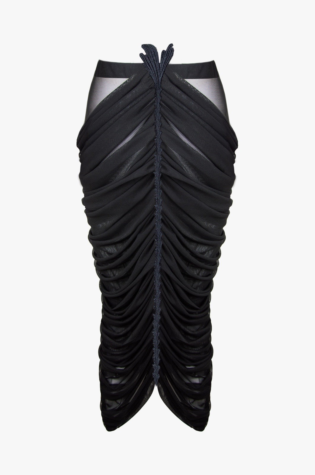 Gonna a tubino in tulle drappeggiato con pizzo Angel Clara Aestas