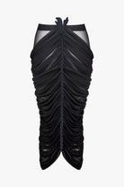 Gonna a tubino in tulle drappeggiato con pizzo Angel Clara Aestas