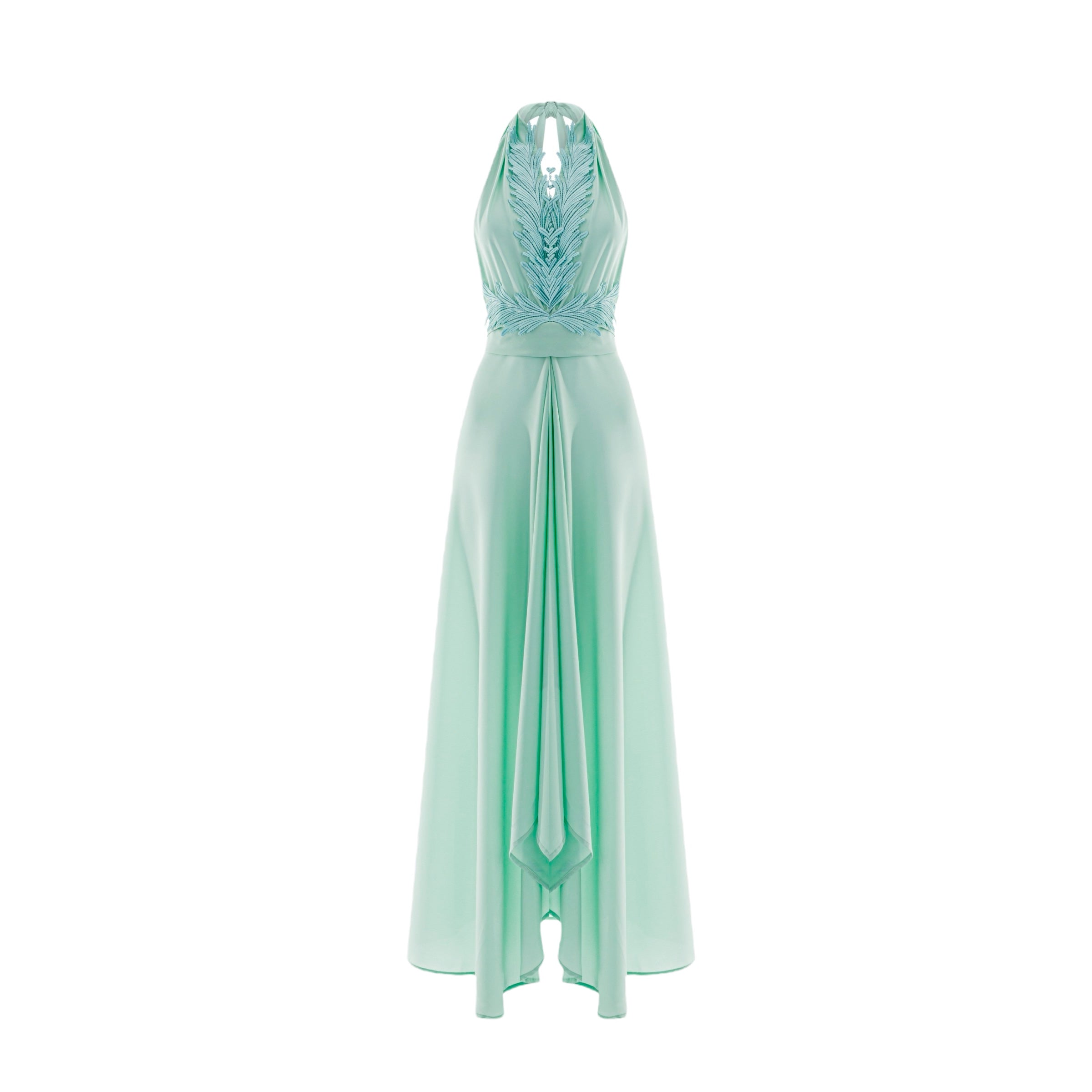 Vestito lungo in crepe con schiena scoperta Clara Aestas
