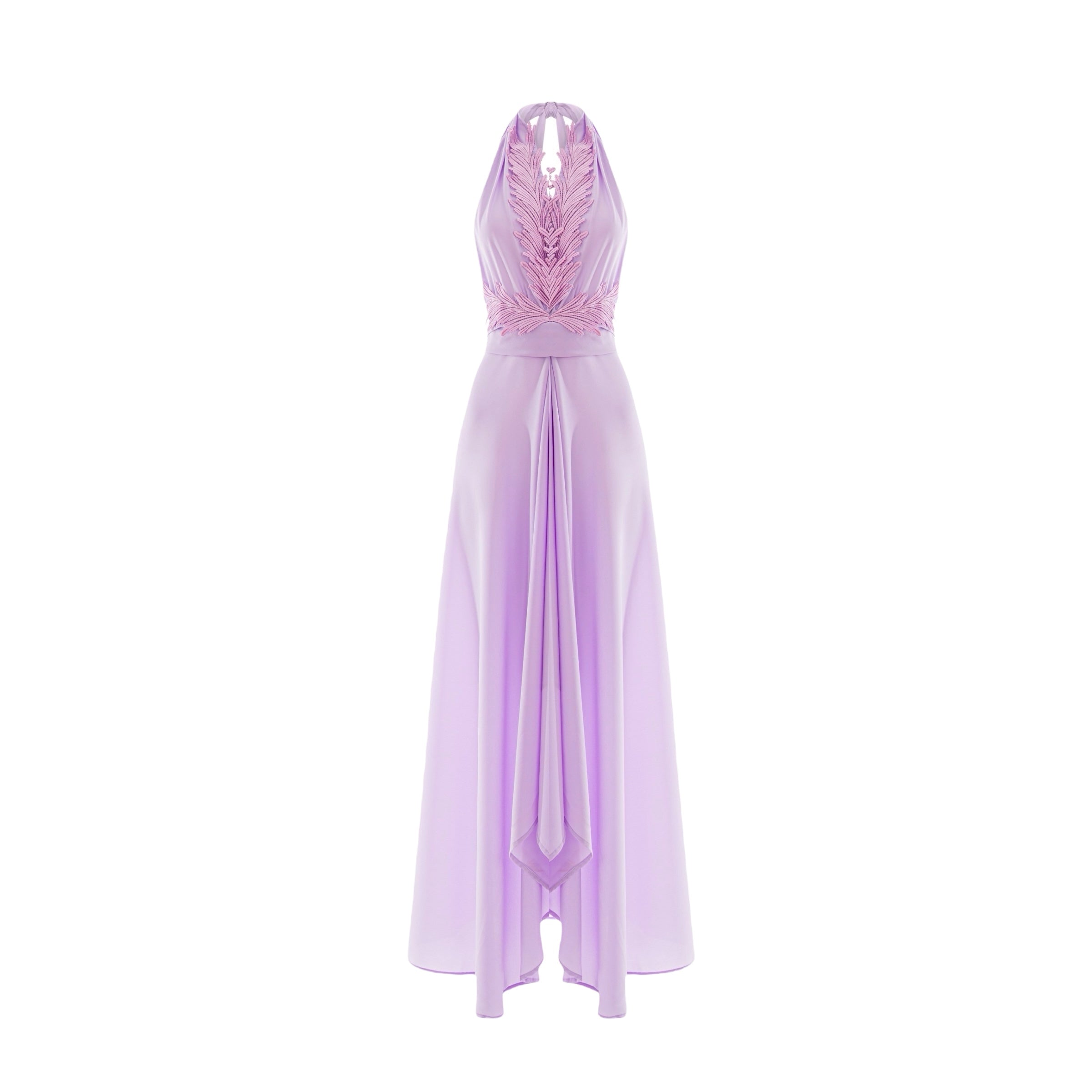 Vestito lungo in crepe con schiena scoperta Clara Aestas