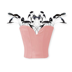 Corpetto Swan con scollatura a cuore