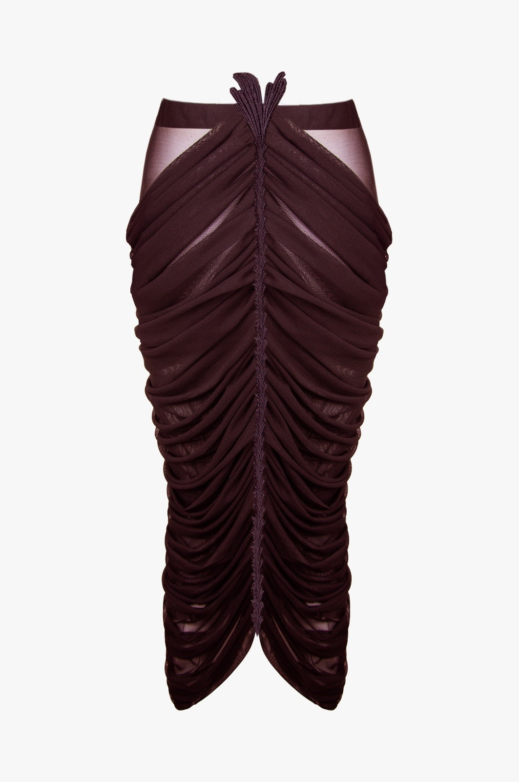 Gonna a tubino in tulle drappeggiato con pizzo Angel Clara Aestas