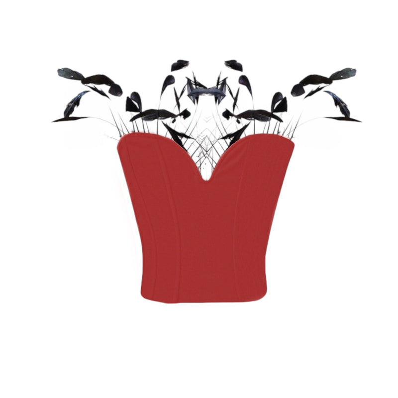 Corpetto Swan con scollatura a cuore