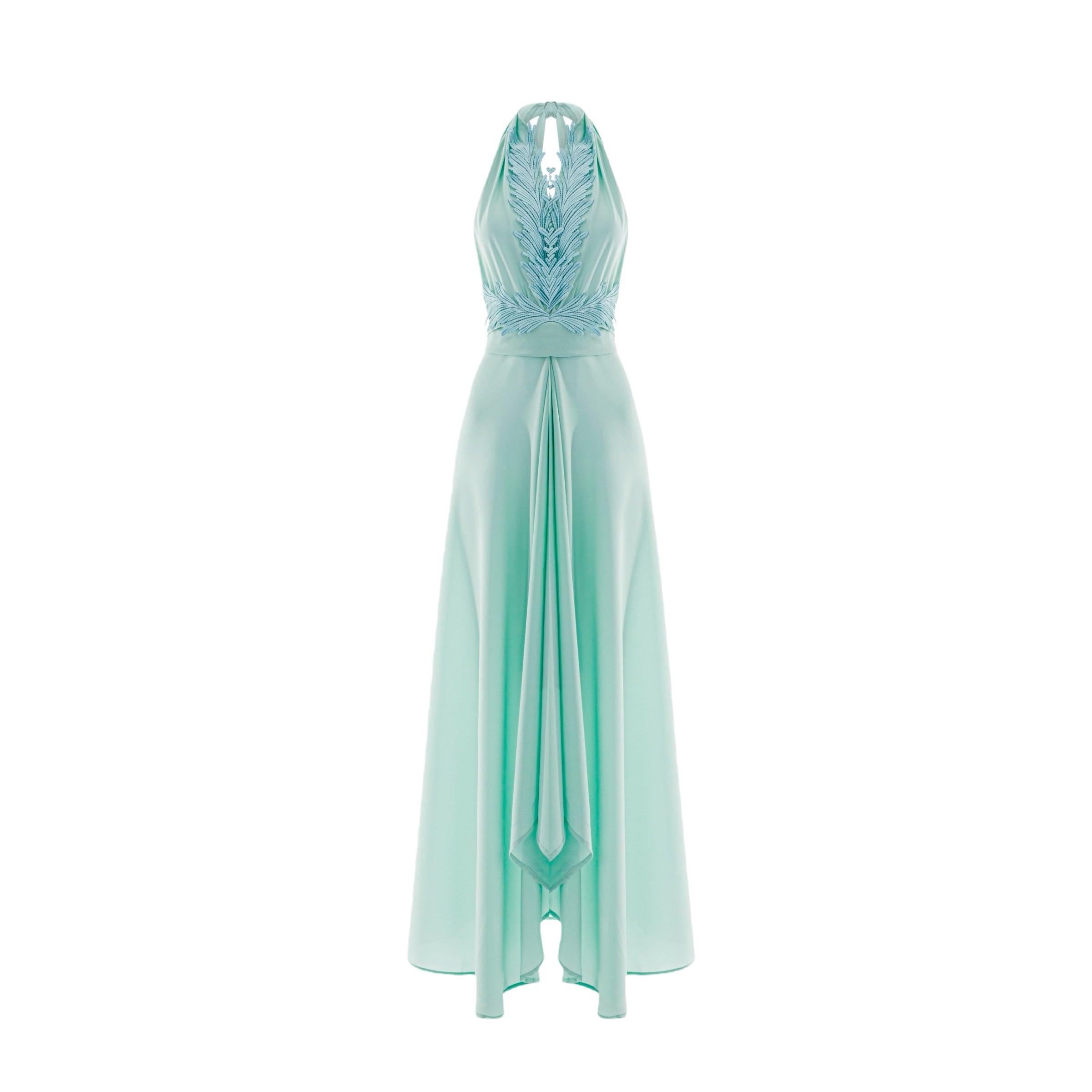 Vestito lungo in crepe con schiena scoperta Clara Aestas