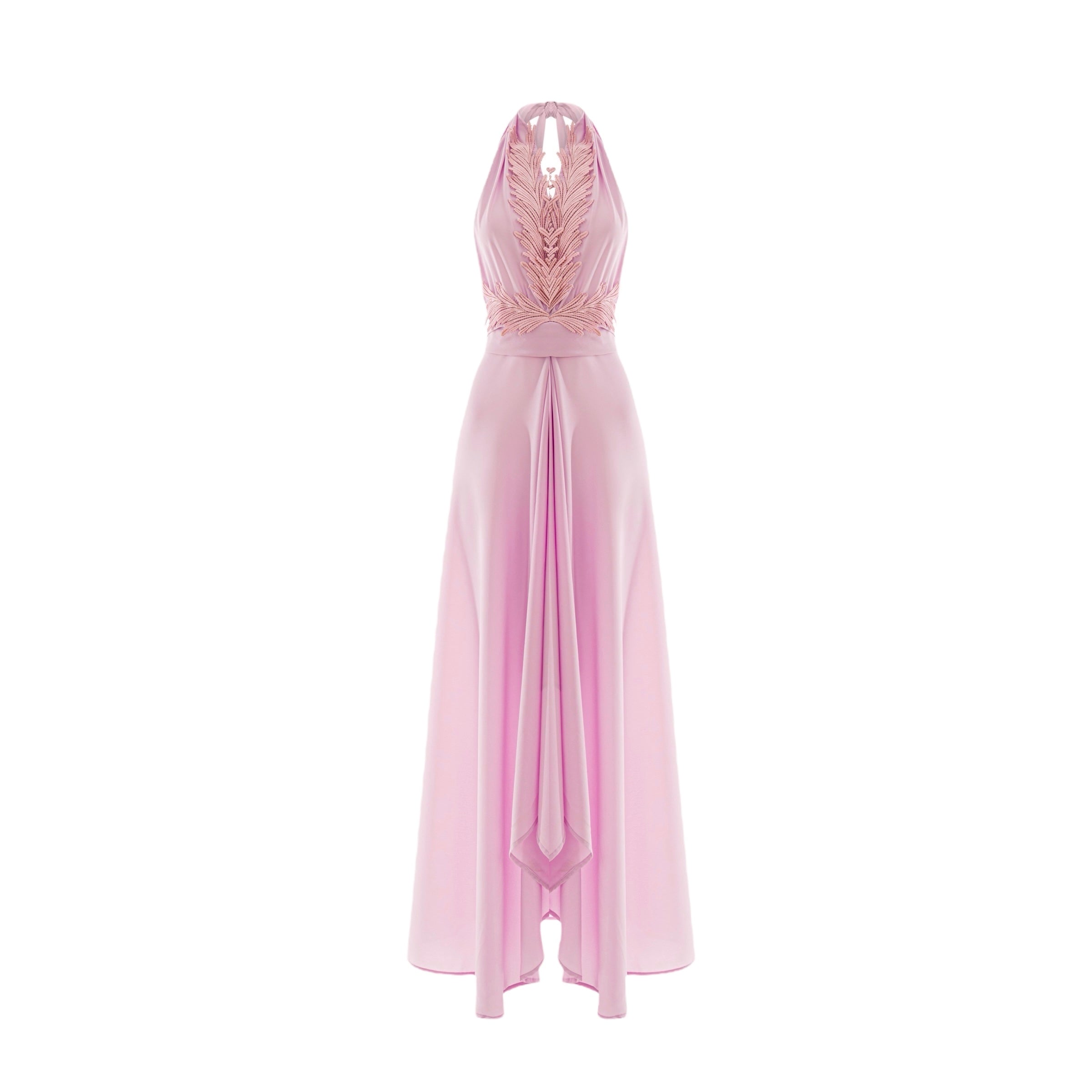 Vestito lungo in crepe con schiena scoperta Clara Aestas
