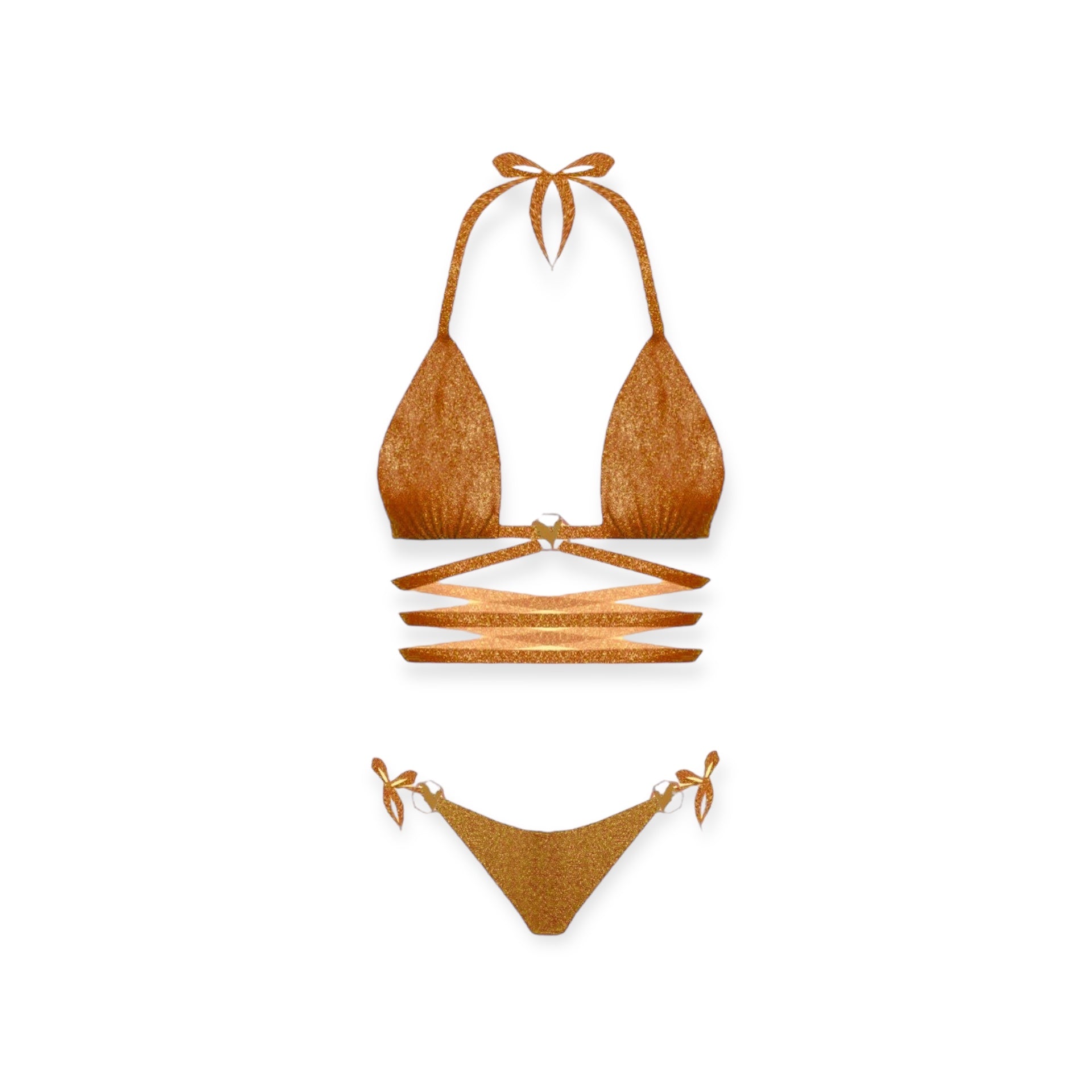 bikini triangolo in lurex Clara Aestas