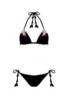 Bikini triangolino e slip laccetti con pizzo Clara Aestas
